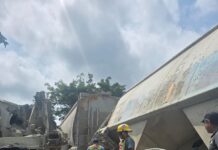 Descarrila tren carguero en Fortín; no hay lesionados