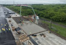 Distribuidor vial del Puerto de Veracruz alcanza un nuevo avance