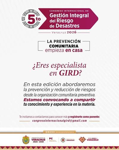 Abierta convocatoria del ‘Quinto Congreso Internacional del Gestión Integal de Riesgo de Desastres’